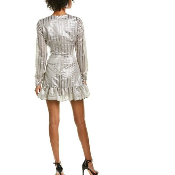 NEW Atoir Revolve Walk Me Home Cocktail Dress Chateau Metallic Grey - Picture 2 of 13